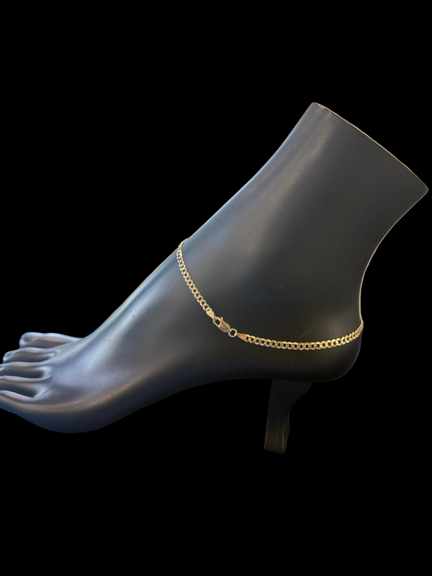 Tobillera corte brillo 10k