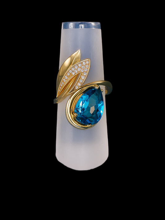 Anillo de piedra azul