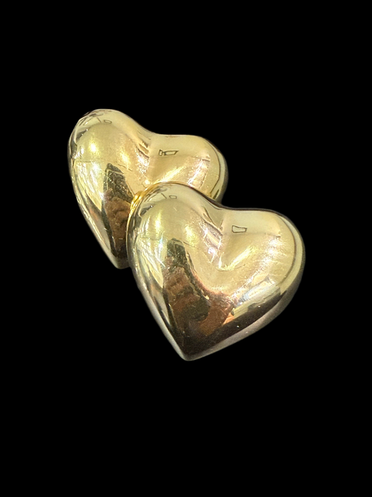Aretes extra grandes de corazón