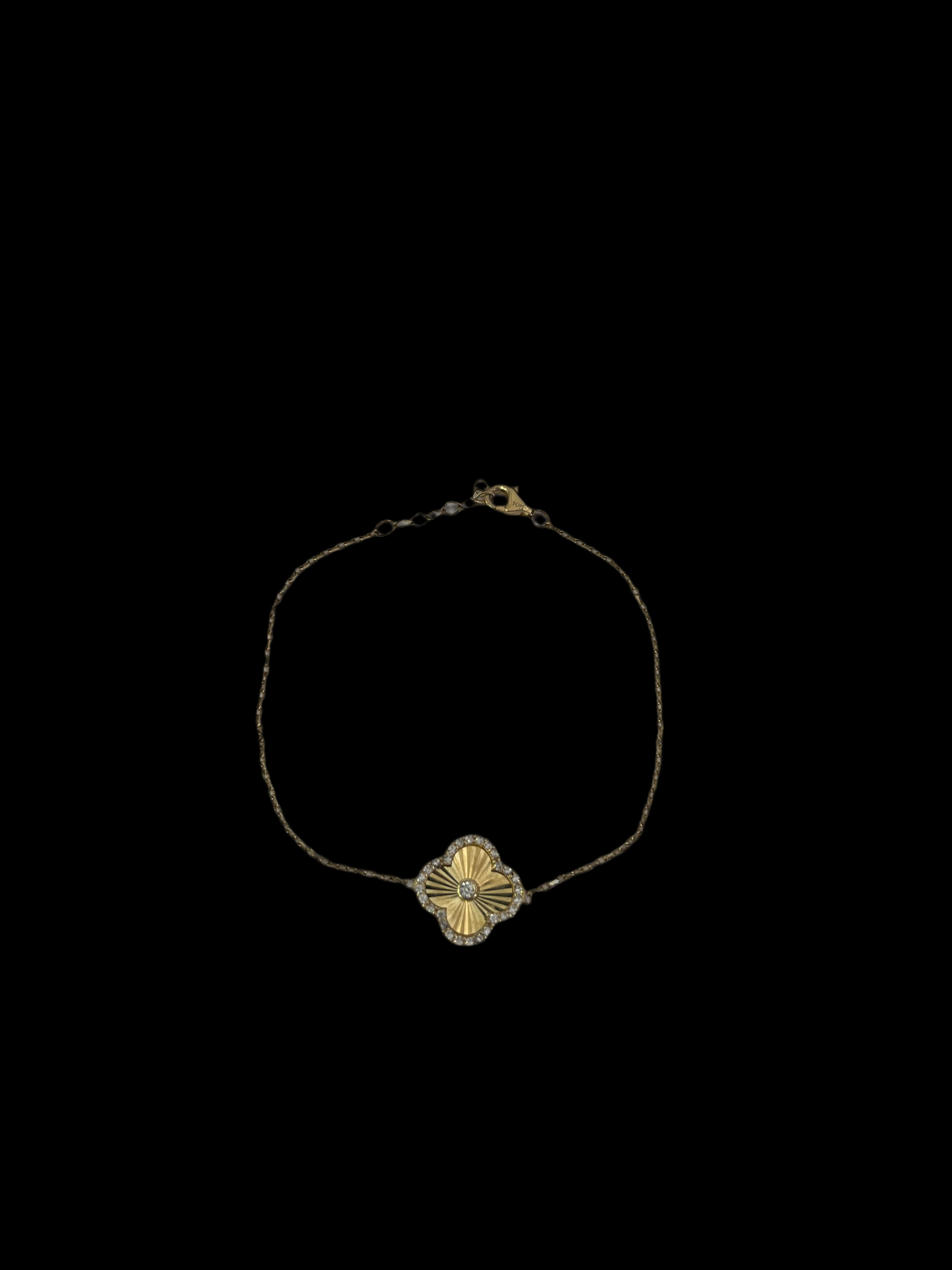 Pulsera de flor dorada