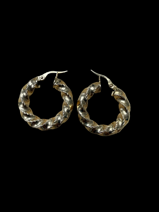 Argollas torcidas gruesas 10l