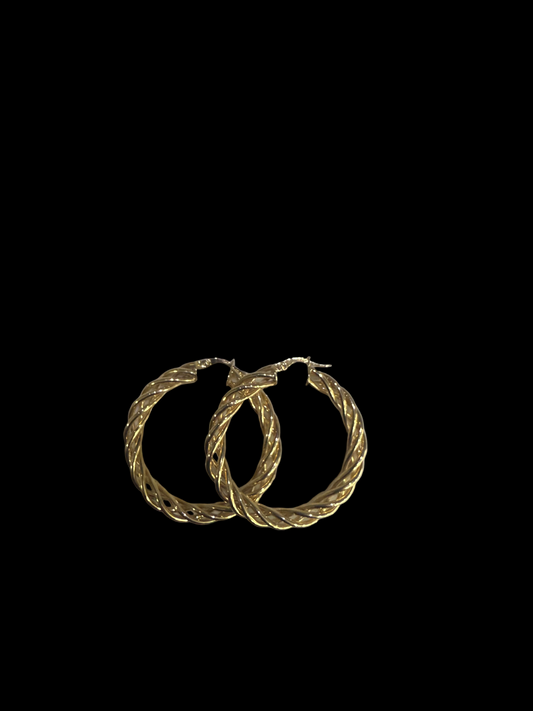 Argollas 10k torcidas dobles